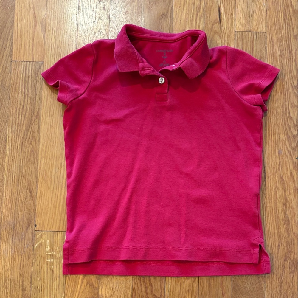 Lands' End Kids Polo Shirt in Red School Uniform 6X